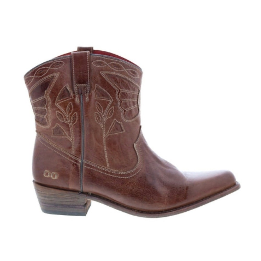 Bed Stu Cobbler Filly II Western Ankle Boots‎ Leather Square Toe Women's Size 7